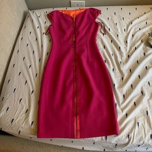 Ellie TAHARI Dress - Pink with orange inside - Size US 2